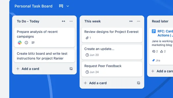 Trello board view